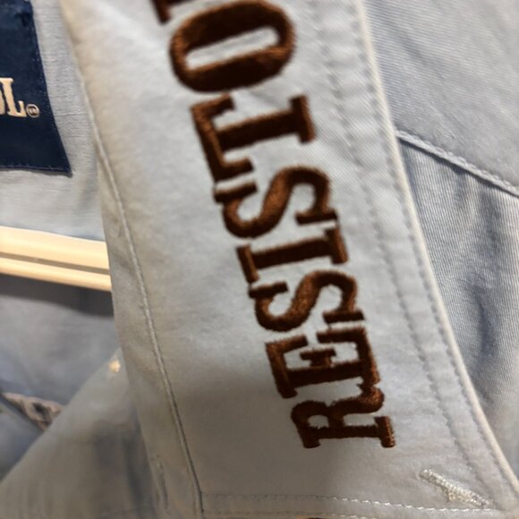 Genuine Rodeo Contestant Shirt Resistol with full sponsor patches - Picture 8 of 8